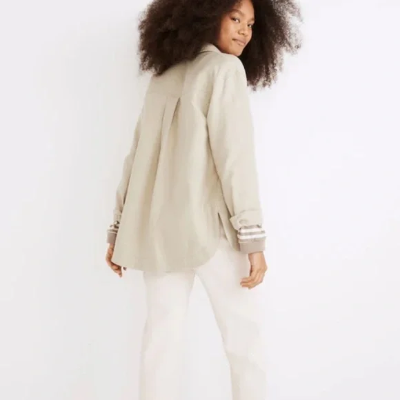 Madewell Women’s Waffleback Branner 100% Cotton Shirt Jacket Size Medium - Picture 3 of 14